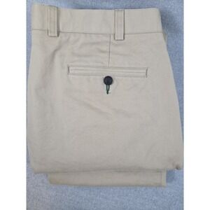Orvis Mens Chino Pants 38x32 Flat‎ Front Straight Khaki Pockets Career Preppy